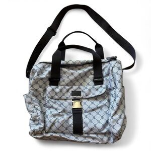 Stylish Black and White Duffle Bag